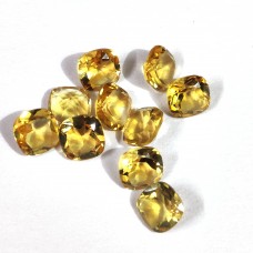 Citrine 5x5mm cushion facet 0.52 cts